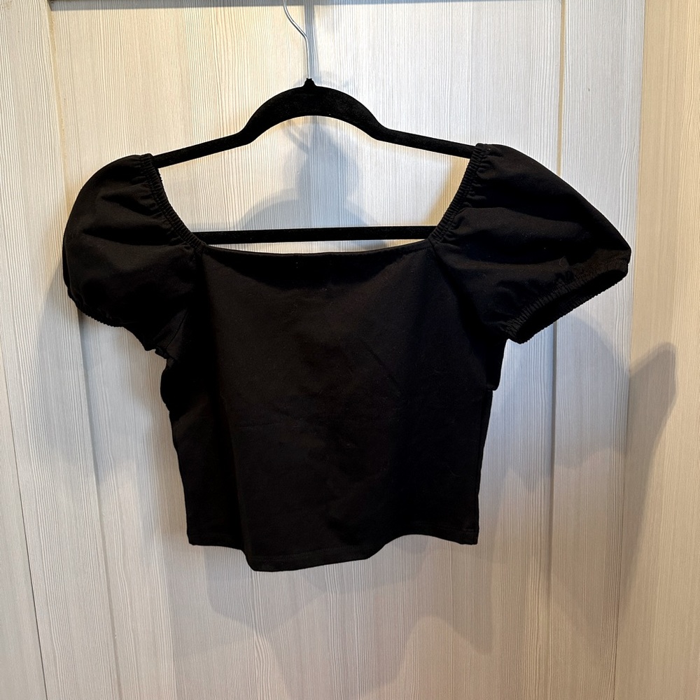 Reduced 🔥💥GARAGE crop tie front tee sz small